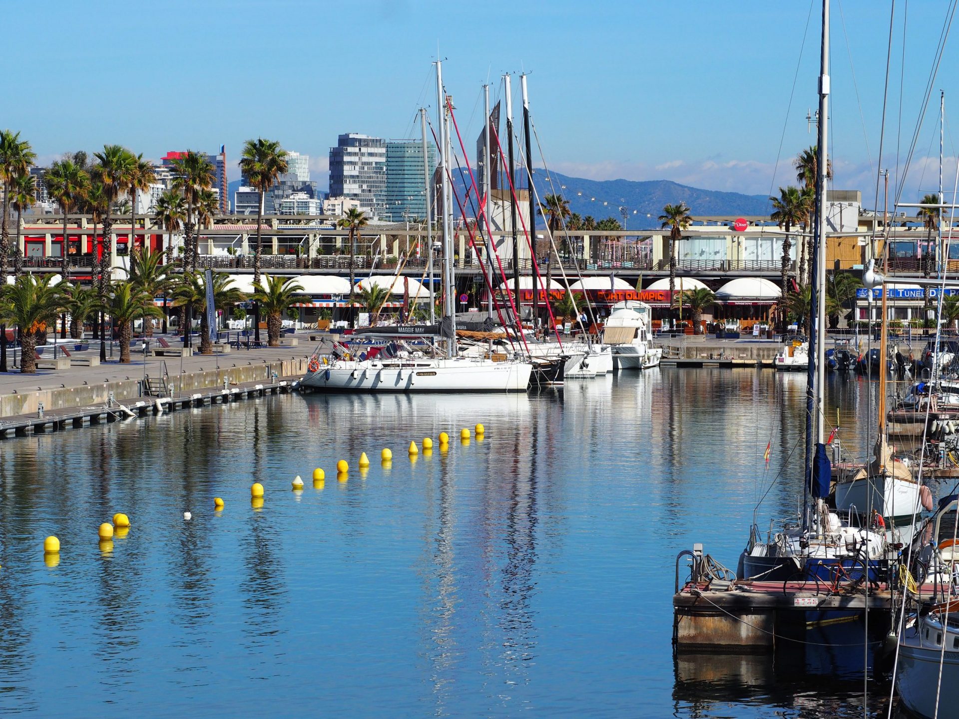 sailboats at the Olympic Port of Barcelona