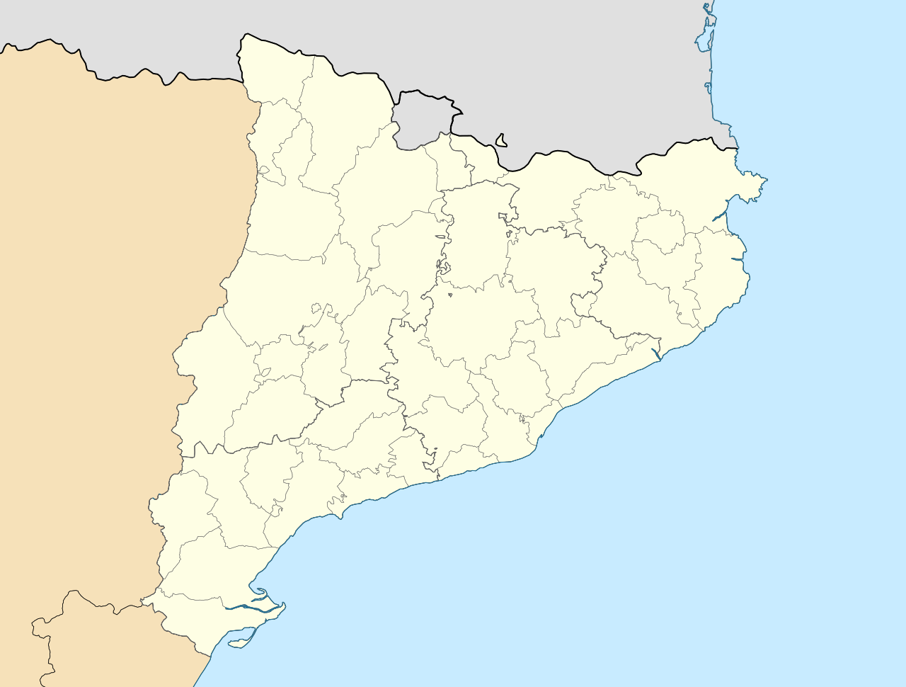 Mappa di Catalogna